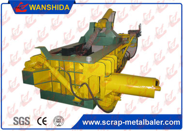 Máquina de embalaje 18.5kw ~ 110kw de la prensa horizontal amarilla de la chatarra/del pedazo hidráulico del control automático