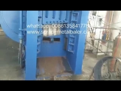 WANSHIDA 630ton baler cortar cortador de billetas de prueba de vídeo en nuestro taller